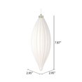 thumbnail image 3 of Vickerman M183211S 8 in. White Shiny Line Finial Ornament  4 per Bag, 3 of 3
