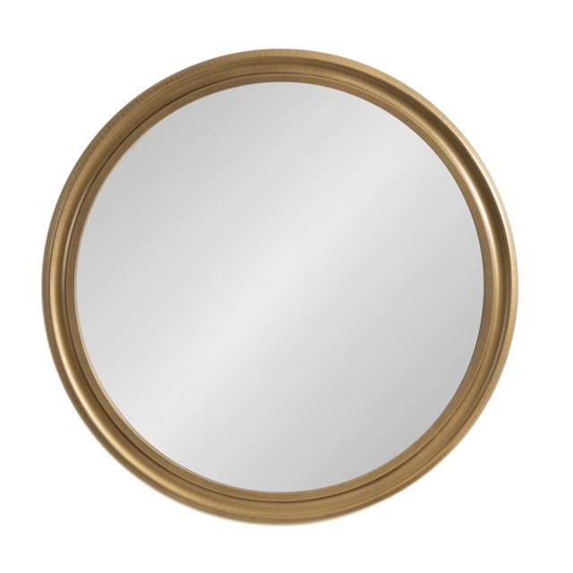 Kate and Laurel Mansell Miroir Mural Rond Rond, 28, Or Antique, Beau Miroir Traditionnel en Bois de Forme Circulaire Moderne