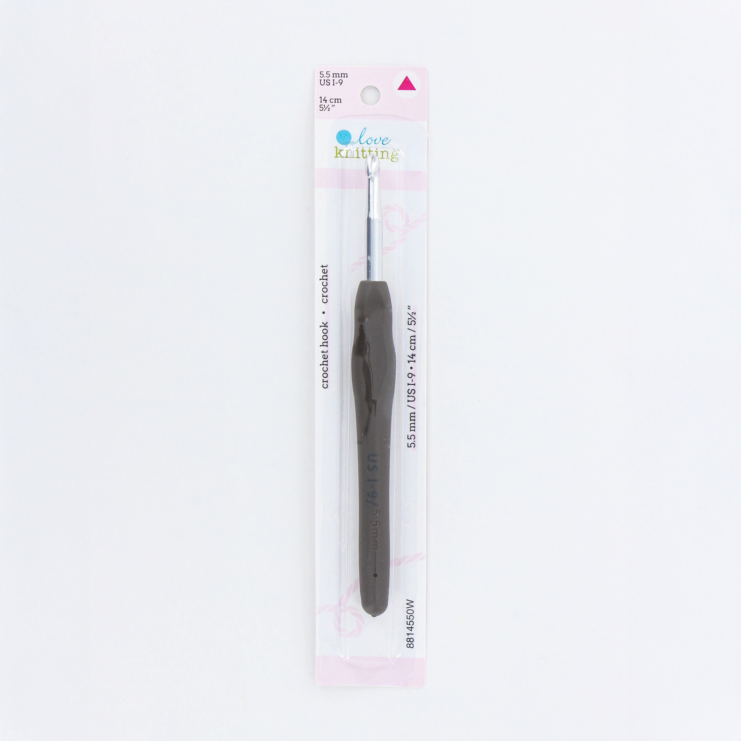 LOVE KNITTING Crochet à prise ergonomique, 14 cm (5,5 po), 5,5 mm (US I-9)