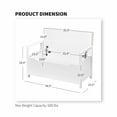 thumbnail image 2 of Costway Shoe Bench Storage Ottoman Rack Cushion Seat Bedroom Hallway, 2 of 10