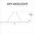 thumbnail image 2 of Suspension en laiton vieilli Dainolite ARY-4830LEDHP-AGB, 2 of 3