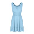 thumbnail image 5 of BEFOKA Robe pour Femme Grande Taille, Liquidation de Robes d'Été pour Femmes, Robe d'Été Unie Sans Manches à Col Rond Type Camisole Courte pour Femme, 5 of 5