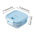 thumbnail image 3 of Ohufall Glass Bento Box Can Be Microwave Oven Students Heated Lunch Box Office Fresh-keeping Box Food Storage Containers Meal Prep Containers Food Containers With Lids, 3 of 6