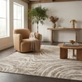 thumbnail image 3 of Rug Branch Nomad Abstract Indoor Area Rug, Beige Brown, Coastal - Living Room, Bedroom, Dining Room, and Kitchen, 3 of 7
