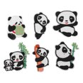 thumbnail image 3 of Patchs de Vêtements Panda, Patch Brodé Panda 6 Pcs Motifs de Mode pour Chaussures, 3 of 8