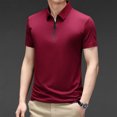 thumbnail image 2 of BOBOGOJP Mens Button Down Shirts Slim Fit Short Sleeve Athletic Fit Solid Button Down Shirts,Wine 4XL, 2 of 5