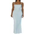 thumbnail image 1 of Women‘s Solid Color Sleeveless Open Back Fitted Evening Dress, 1 of 6