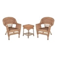 thumbnail image 1 of Jeco Ensemble de 3 Pcs Chaise en Osier et Table d'Appoint Couleur Miel Sans Coussin, 1 of 9