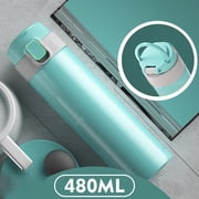 Danhjin Water Bottle Portable And Fashionable Stainless Steel Water Cup For Men And Women With Handle Bounce Cover Insulation Cup Water Bottle