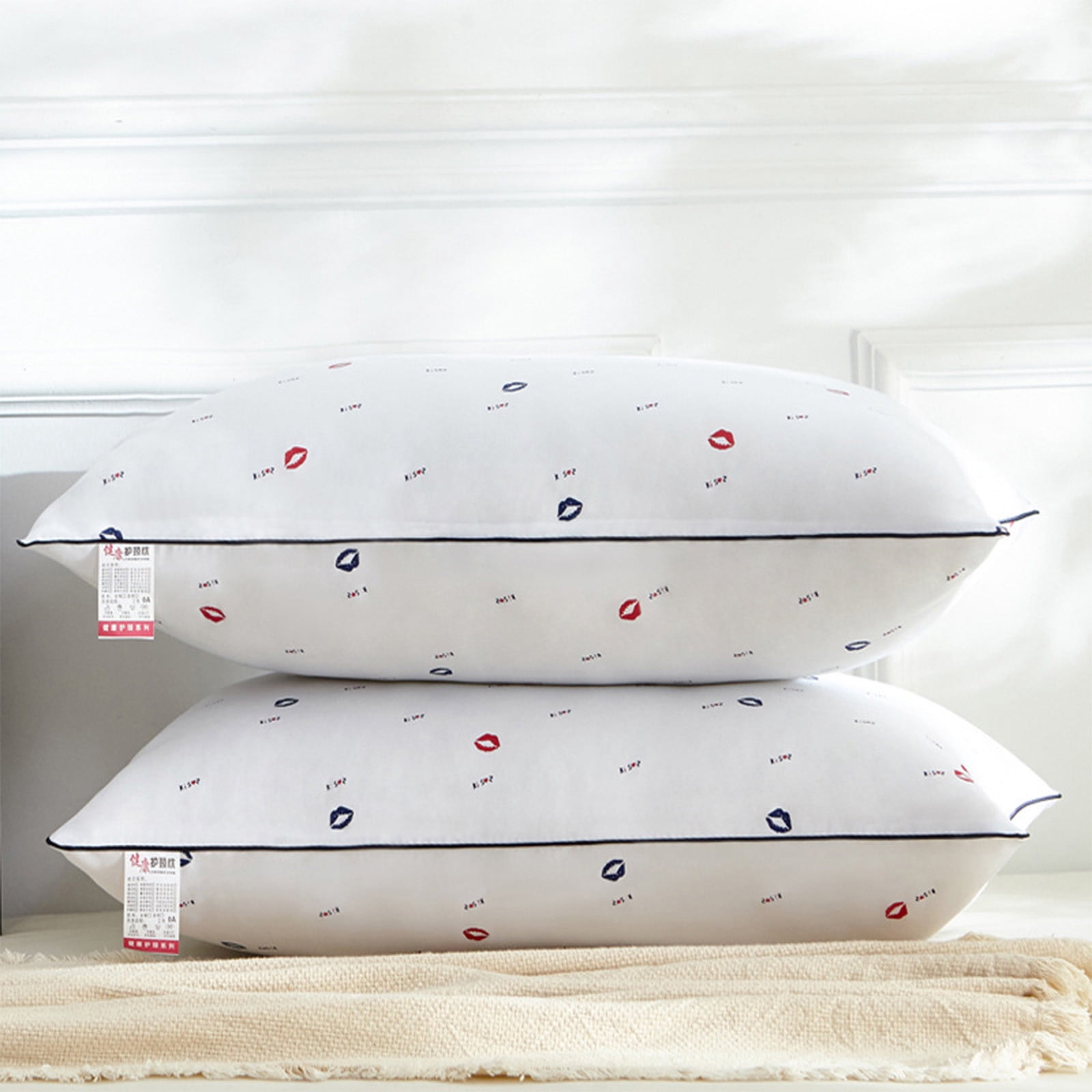 Wzzjkit Hotel Grade Pillow Core Soft and Supportive Down Bed Pillow Suitable for Back Side and Stomach Sleepers Made of Friendly Fabric
