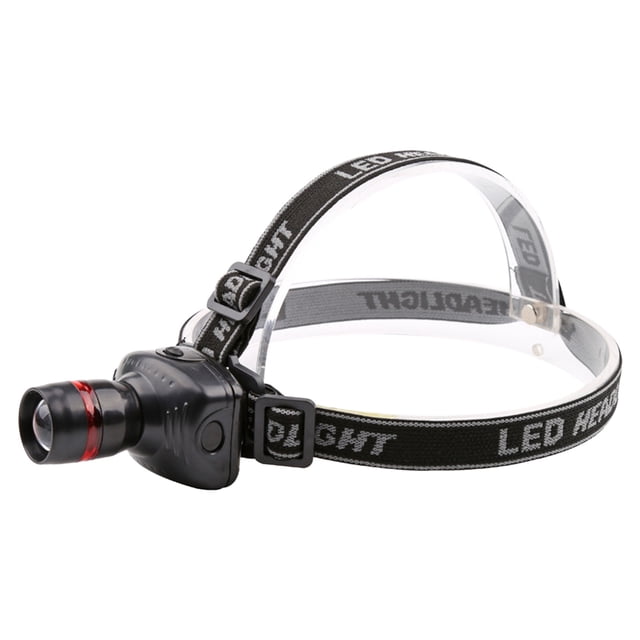 Lampe Frontale à DEL 3 W Haute Puissance pour Camping, Pêche, Randonnée en Plein Air, Télescopique et Réglable, Lumière de Recherche