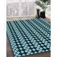thumbnail image 3 of Ahgly Company Tapis d'Intérieur Lavable en Machine Carré Transitionnel Vert Sarcelle Profond, 4 Pieds Carré, 3 of 7