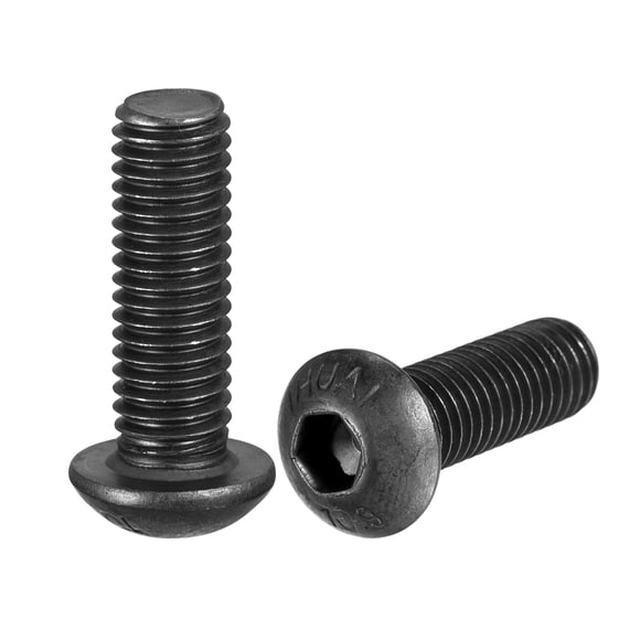 Unique Bargains M8x25mm Hex Socket Button Head Cap Bolts Screws Alloy Steel Black 20 Pack