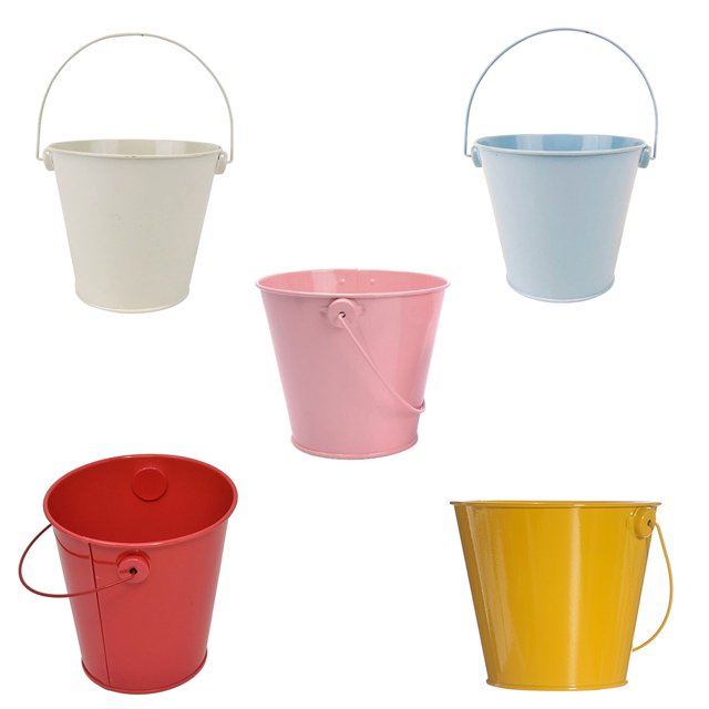 5pcs Metal Buckets Garden Planters Practical Plant Pails Mini Flower Buckets