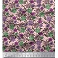 thumbnail image 1 of Soimoi Georgette Viscose Fabric Leaves & Floral Block Decor Fabric Printed Yard 42 Inch Wide, 1 of 3