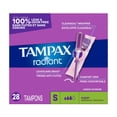 thumbnail image 3 of Tampax Radiant Tampons avec Tresse Anti-Fuites, Absorption Super, Non Parfumés, 3 of 23
