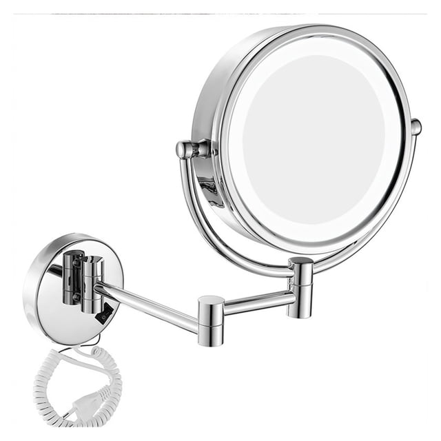 Vanity Mirror With Lights LED Makeup Mirror With Light 5 X 7 X 10 X Magnification Bathroom Retractable Folding Double-sided Vanity Mirror ,Widely Use