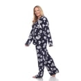thumbnail image 3 of White Mark Women's Floral Long Sleeve Button-Down Pajama Set, 3 of 6