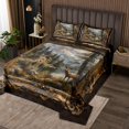 thumbnail image 2 of Erosebridal Elk Reindeer Coverlet Set King, Lake House Bedding Set, Rustic Farmhouse Decor 3pcs, 2 of 5