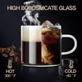 thumbnail image 3 of 4-Pack 4oz Espresso Cups Espresso Shot Glasses with Handle, Small Glass Coffee Cups, Espresso Mugs Demitasse Cups Cappuccino Cup for Hot or Cold Latte, Tea, Microwave Dishwasher Safe, 3 of 5