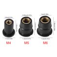 thumbnail image 4 of thinsony 10pcs Screw Nuts Rubber Motorcycle Windscreen Nuts Shock-proof Motorbike Well Fasteners, M4, 4 of 7