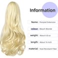 thumbnail image 2 of ORUYROP Extension de Queue de Cheval, extensions de Cheveux à Pince Griffe de 16 Pouces Queue de Cheval Cheveux Courts Bouclés Extension de Cheveux Pièce de Cheveux Synthétique d'Apparence Naturelle pour Femmes Blond Délavé, 2 of 7