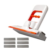 GZJCKJY Mini Foldable Wet Dry Use Squeeze Small Mop, Mini Mop for Small Spaces, Portable Cleaning Sponge Mops for Desktop, Kitchen, Counter, Glass, Tile (with 6 Replaceable Head)