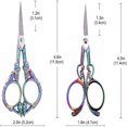 thumbnail image 4 of HLONK 2Inch Stainless Steel Scissors Silver Sewing Embroidery Scissors Small Precision Detail Scissors Vintage Shears Sharp Cutter for Fabric Paper Cutting Craft Art Work DIY Tool DIY, 4 of 9