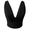 thumbnail image 4 of EGNMCR Camisoles pour Femmes Femmes Dames Été Col en V Uni Décontracté Sans Manches Blouse Hauts Chemise, 4 of 5