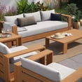 thumbnail image 4 of Modway Tahoe Canapé de Mobilier de Patio Extérieur en Acacia, Gris Pâle, 4 of 11