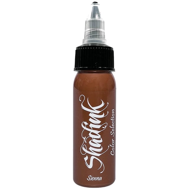 Shadink Sienna Brown Tattoo Ink Professional Tattooing Inks for Color Portrait, Black & Gray Style