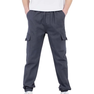 GDREDA Pantalon Garçon Pantalons Cargo Garçon Extensible Taille Élastique École Enfants Joggers en Sergé