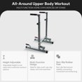 thumbnail image 2 of BalanceFrom Steel Frame Dip Station with Adjustable Height, 500 lb Weight Capacity, Gray, 2 of 10