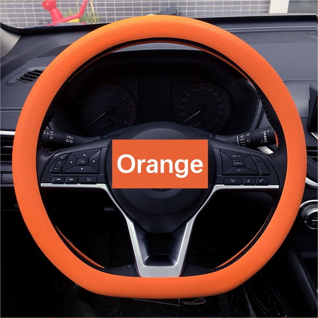 TIMIFIS Steering Wheel Cover Car Accessories Silicone Car Steering Wheel Cover Non-slip Wear-resistant Silicone Car Steering Wheel Protective Cover Four Seasons Universal Steering Wheel Cover