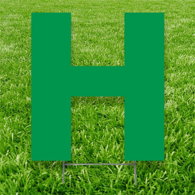 Advanced Graphics 3326 Panneau de Cour Lettre H 20 x 15 Po, Vert