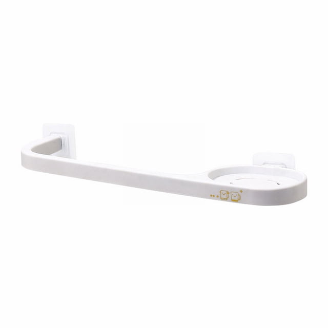 Support Mural pour Serviettes, Barre de Rangement en Plastique Suspendue, Support de Salle de Bain, Barre Simple, Porte-Serviettes de Bain