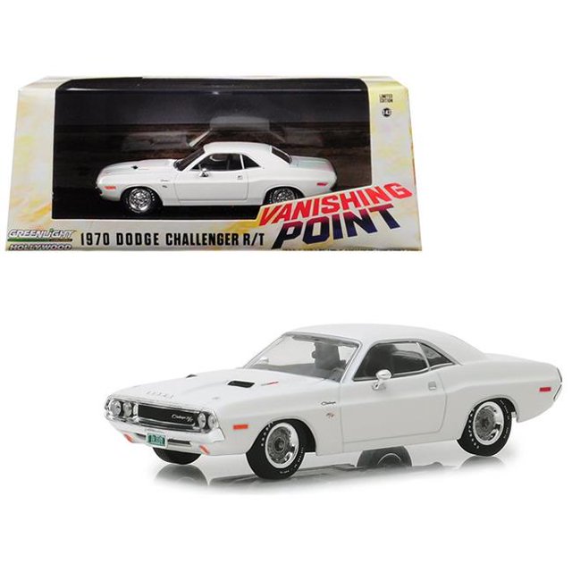 Greenlight 86545 1970 Dodge Challenger R-T Point de Fuite Blanc 1971 Film 1-43 Voiture Modèle Moulé sous Pression