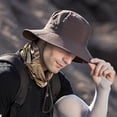 thumbnail image 3 of Harpily Mens Summer Outdoor Sun Protection Breathable Fisherman Cap Foldable Bucket Hat, 3 of 4