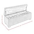 thumbnail image 2 of Picket House Furnishings Carson Shoe Storage Bench in Navy Blue, 2 of 8