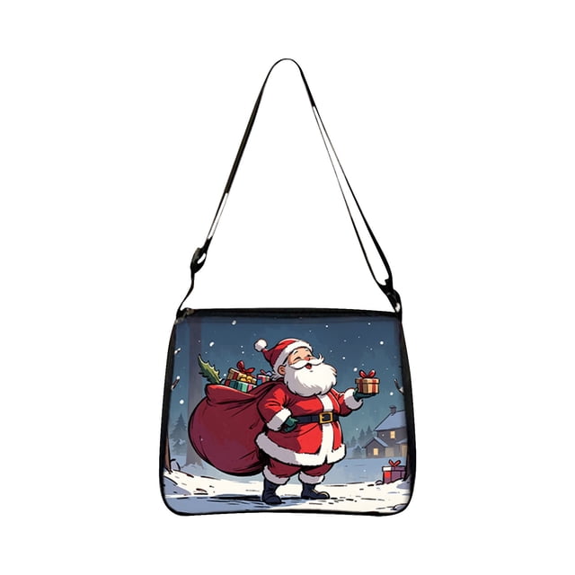 Christmas Shoulder Bag Adjustable Shoulder Strap Bag With Inside Pocket For Daily For Christmas