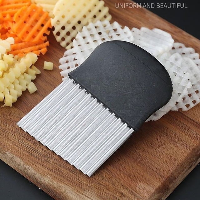 EGNMCR Stainless Steel Potato Knife Tool Potato Wave Knife Cutting Pattern Knife Ripple Potato Tool Potato slicer