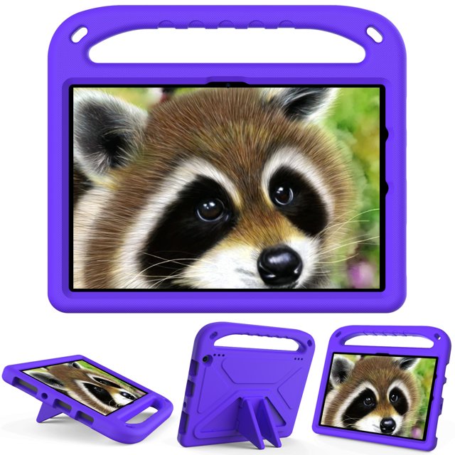 Étui Support EVA pour Amazon Fire HD8 / HD8 Plus 2020 2022 8 Pouces Antichoc Housse de Tablette Enfants Funda Conviviale Support à Main Capa Violet HD8 2020 2022