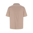 thumbnail image 4 of Cuban Linen Shirts for Men Vintage Retro Button Down Shirt Loose Fit Moisture Wicking Short Sleeve Beach Shirts, 4 of 5