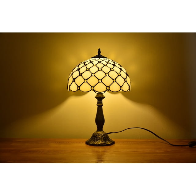 Tiffany Style Table LampBedside Desk LED Lamp Shades Bedroom Stained-Glass 18.1'' Height Multi-color
