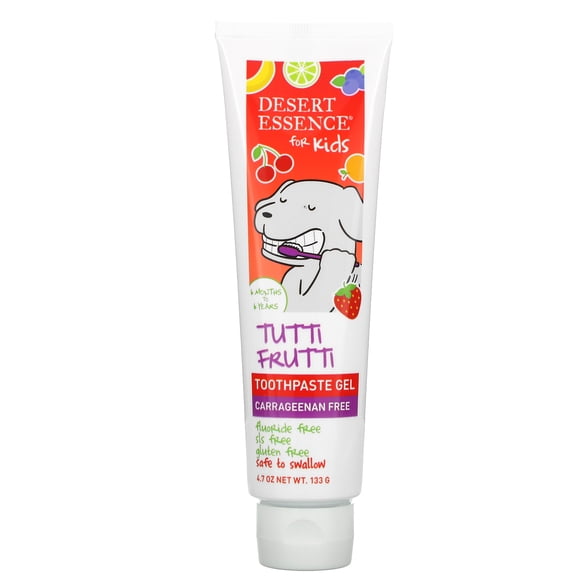 Desert Essence , Enfants, Gel Dentifrice, Tutti Frutti, 4,7 oz (133 g)