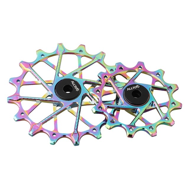 2Pcs Bike Rear Derailleur Pulley Wheels 12T+16T Pottery Ball Bearing For Sram Rainbow Shenzhuyue