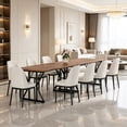 thumbnail image 2 of Bingirl Industrial Dining Table for-Rectangular Waterproof Wooden Top Heavy Duty Brown, 2 of 7