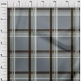 thumbnail image 2 of oneOone Cotton Poplin Gray Fabric Madras Check Craft Projects Decor Fabric Printed By The Yard 56 Inch Wide, 2 of 4