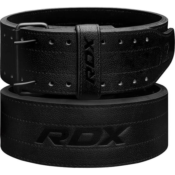 RDX Ceinture d'Haltérophilie Conforme IPF 13 mm et 10 mm, Ceinture de Gym en Cuir Véritable de Niveau Compétition USAP, USPA et IPL de 4 Po pour Haltérophilie, Soulevé de Terre, Squats et Entraînement de Force Strongman, Hommes Femmes