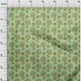 thumbnail image 3 of oneOone Cotton Jersey Green Fabric Asian Floral Block Sewing Craft Projects Fabric Prints By Yard 58 Inch Wide, 3 of 4